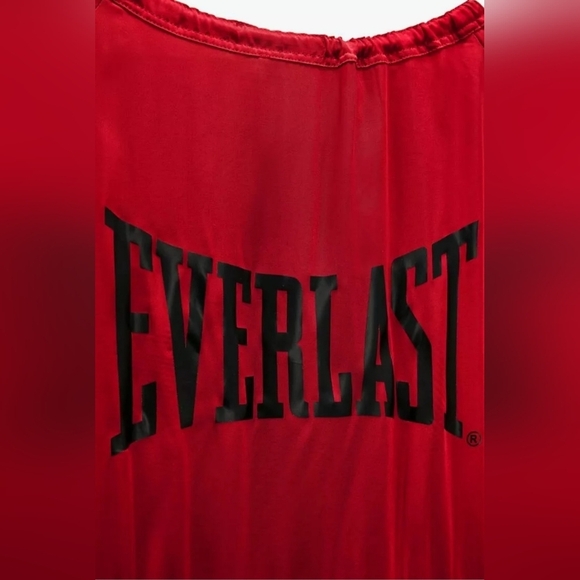 ZARA EVERLAST Satin RED BLACK ROBE SPORT Relax Size L - Picture 8 of 11